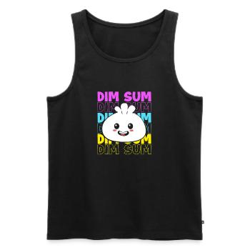 Dim Sum - Männer Premium Bio Tank Top - Schwarz - Vorne - Michal (187cm)