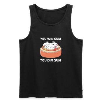Dim sum - Débardeur bio Premium Homme - noir - Devant - Michal (187cm)