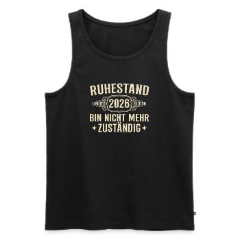 Ruhestand 2026 Abschied Kollege Rente - Männer Premium Bio Tank Top - Schwarz - Vorne - Michal (187cm)