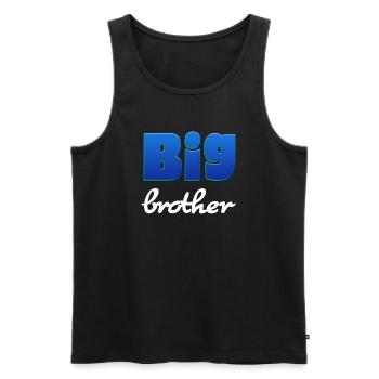Lettrage Big Brother pour Big Brother - Débardeur bio Premium Homme - noir - Devant - Michal (187cm)
