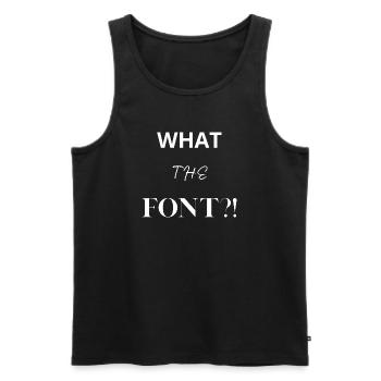 Was zum Teufel?! - Männer Premium Bio Tank Top - Schwarz - Vorne - Michal (187cm)