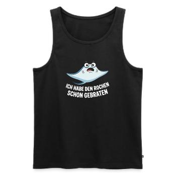 Rochen Schon Gebraten Stachelrochen Manta Rochen - Männer Premium Bio Tank Top - Schwarz - Vorne - Michal (187cm)