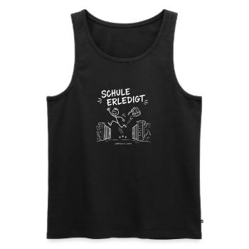 Schule Erledigt Jahrgang 2027 – Doodle Vektor - Männer Premium Bio Tank Top - Schwarz - Vorne - Michal (187cm)