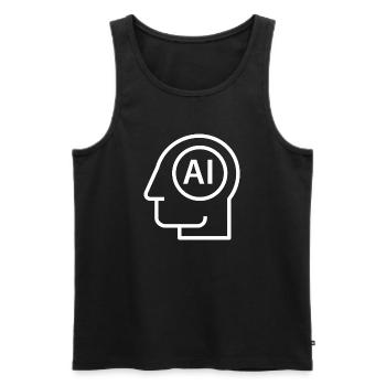Ai,  Künstliche Intelligenz, KI Technologie - Männer Premium Bio Tank Top - Schwarz - Vorne - Michal (187cm)