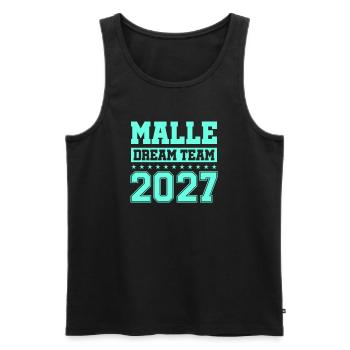 MALLE DREAM TEAM 2027 - Männer Premium Bio Tank Top - Schwarz - Vorne - Michal (187cm)