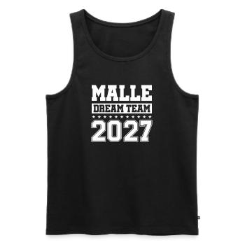 Malle Dream Team 2027 - Männer Premium Bio Tank Top - Schwarz - Vorne - Michal (187cm)