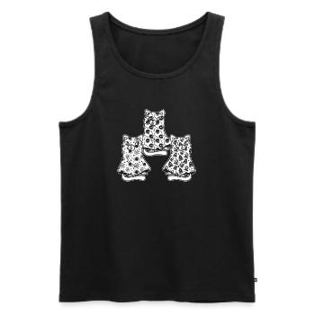 Funny Halloween Cat Ghost Halloween Cat - Männer Premium Bio Tank Top - Schwarz - Vorne - Michal (187cm)