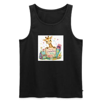 Giraffenstart 2026 Schulanfang - Männer Premium Bio Tank Top - Schwarz - Vorne - Michal (187cm)