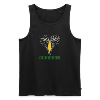 GUARDIAN - Taktisches Raubvogel-Design - Männer Premium Bio Tank Top - Schwarz - Vorne - Michal (187cm)