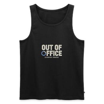Schülerhumor – Sommer außerhalb des Büros vorbei - Männer Premium Bio Tank Top - Schwarz - Vorne - Michal (187cm)