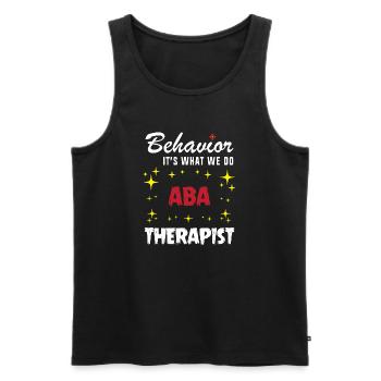 Verhaltenstherapie Therapie Verhalten - Männer Premium Bio Tank Top - Schwarz - Vorne - Michal (187cm)