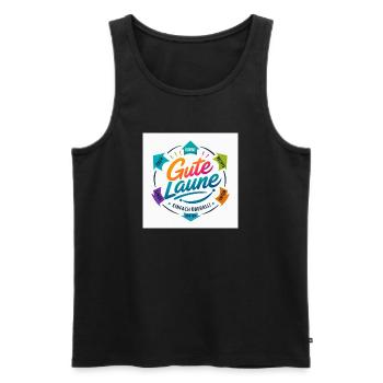 Gute Laune Kreis Farbig Positiv - Männer Premium Bio Tank Top - Schwarz - Vorne - Michal (187cm)