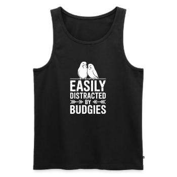 Wellensittich Sprüche Witz Wellensittich Geschenk  - Männer Premium Bio Tank Top - Schwarz - Vorne - Michal (187cm)