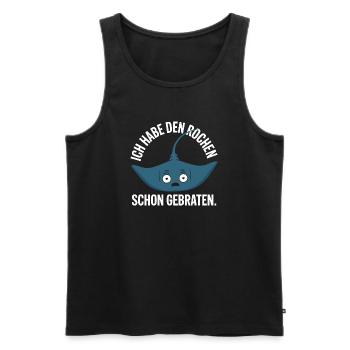 Rochen Schon Gebraten Stachelrochen Manta Rochen - Männer Premium Bio Tank Top - Schwarz - Vorne - Michal (187cm)