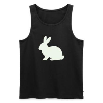 Zarte Kaninchen Silhouette - Männer Premium Bio Tank Top - Schwarz - Vorne - Michal (187cm)