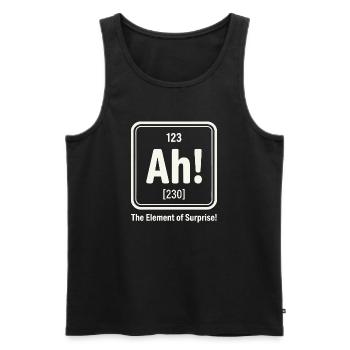 Element der Überraschung Ah! - Männer Premium Bio Tank Top - Schwarz - Vorne - Michal (187cm)