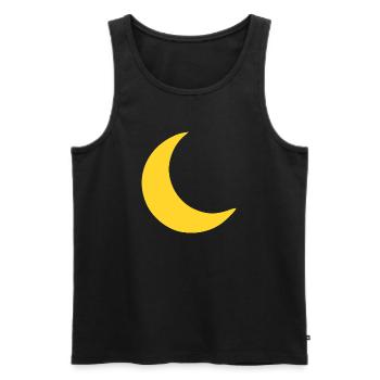 Mond Sichel Gelb - Männer Premium Bio Tank Top - Schwarz - Vorne - Michal (187cm)