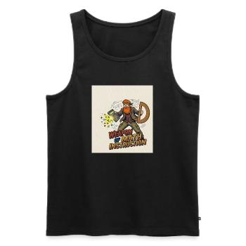 Waffe des Mathematikunterrichts - Männer Premium Bio Tank Top - Schwarz - Vorne - Michal (187cm)