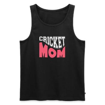 Cricket Mom Proud Sports Mom Gift - Men's Premium Organic Tank Top - black - Front - Michal (187cm)