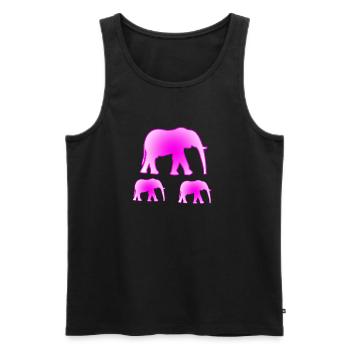 Elefanten - Männer Premium Bio Tank Top - Schwarz - Vorne - Michal (187cm)