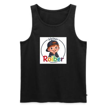 Kleiner Roiber Cartoon – Kindermotiv - Männer Premium Bio Tank Top - Schwarz - Vorne - Michal (187cm)