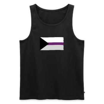 Demisexuelle Pride Flagge - Männer Premium Bio Tank Top - Schwarz - Vorne - Michal (187cm)