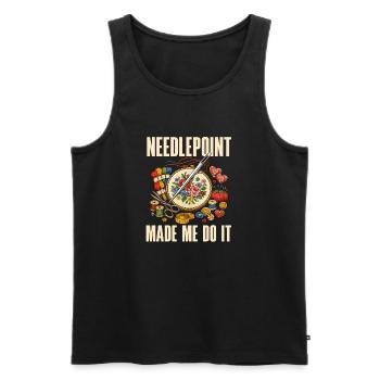 Lustiges Nadelspitzen-bastelhobby - Männer Premium Bio Tank Top - Schwarz - Vorne - Michal (187cm)