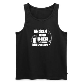 Angeln Und Bier - Männer Premium Bio Tank Top - Schwarz - Vorne - Michal (187cm)