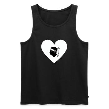 Korsika-Liebe - Männer Premium Bio Tank Top - Schwarz - Vorne - Michal (187cm)