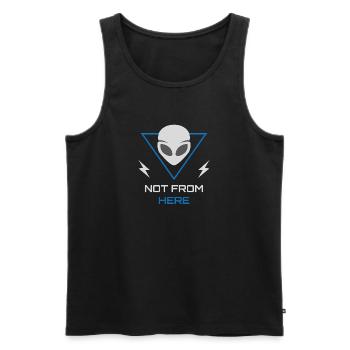 Alien UFO Sci-Fi Outsider - Männer Premium Bio Tank Top - Schwarz - Vorne - Michal (187cm)