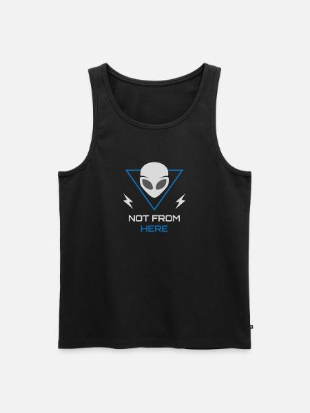 Alien UFO Sci-Fi Outsider - Männer Premium Bio Tank Top - Schwarz