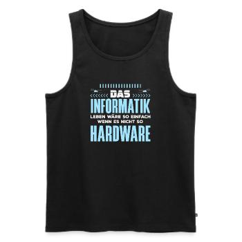 Informatik Hardware Spruch - Männer Premium Bio Tank Top - Schwarz - Vorne - Michal (187cm)