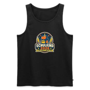 Schulkind 2026 Erster Schultag - Männer Premium Bio Tank Top - Schwarz - Vorne - Michal (187cm)