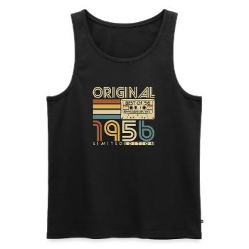 1956 Geburtstag Retro Jahrgang Vintage Geschenk - Männer Premium Bio Tank Top - Schwarz - Vorne - Michal (187cm)