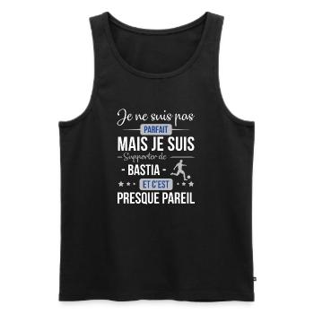 Je Ne Suis Pas Parfait Mais Je Suis Supporter D... - Débardeur bio Premium Homme - noir - Devant - Michal (187cm)