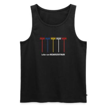 Leiter vom Rechenzentrum Gärtner Gärtnerin Garten - Männer Premium Bio Tank Top - Schwarz - Vorne - Michal (187cm)