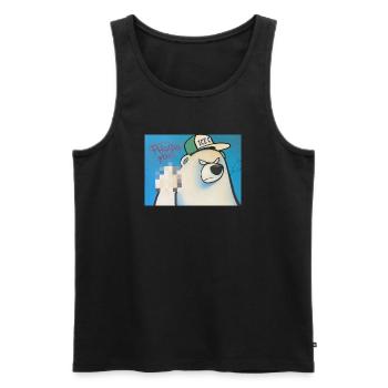 You Seal - Men's Premium Organic Tank Top - black - Front - Michal (187cm)