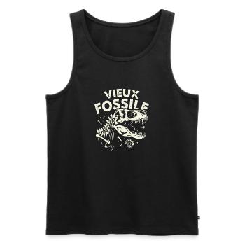 Geburtstag des alten fossilen Dinosaurier-Humors - Männer Premium Bio Tank Top - Schwarz - Vorne - Michal (187cm)
