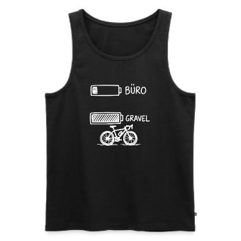 Büro Akku Gravelbike - Männer Premium Bio Tank Top - Schwarz - Vorne - Michal (187cm)
