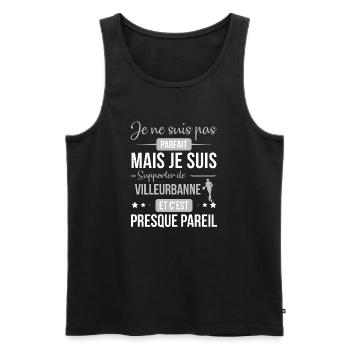 Je Ne Suis Pas Parfait Mais Je Suis Supporter D... - Débardeur bio Premium Homme - noir - Devant - Michal (187cm)