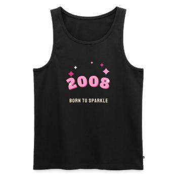 2008 Born to Sparkle Jahrgang 18. Geburtstag - Männer Premium Bio Tank Top - Schwarz - Vorne - Michal (187cm)