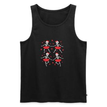 Skeletttänze im roten Tutu - Männer Premium Bio Tank Top - Schwarz - Vorne - Michal (187cm)