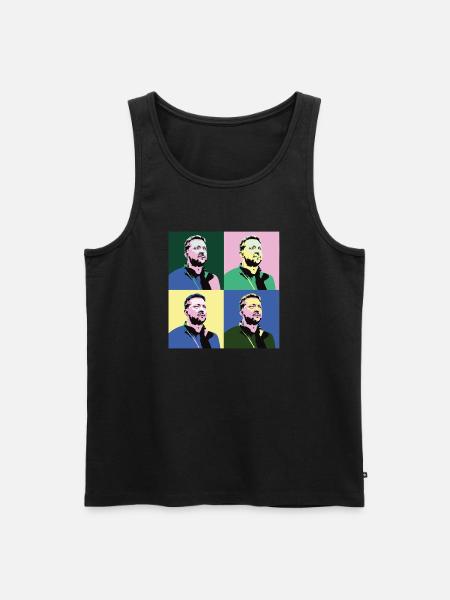 Zelensky Pop-Art - Men's Premium Organic Tank Top - black