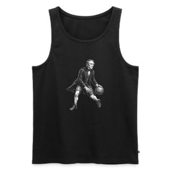 John Tyler Basketball  - Männer Premium Bio Tank Top - Schwarz - Vorne - Michal (187cm)
