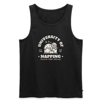 Universität des Nickerchens - Männer Premium Bio Tank Top - Schwarz - Vorne - Michal (187cm)