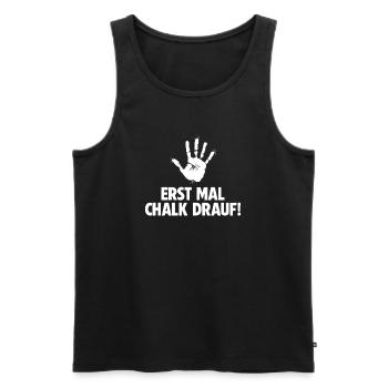 Klettern Erst mal Chalk drauf Bouldern - Männer Premium Bio Tank Top - Schwarz - Vorne - Michal (187cm)