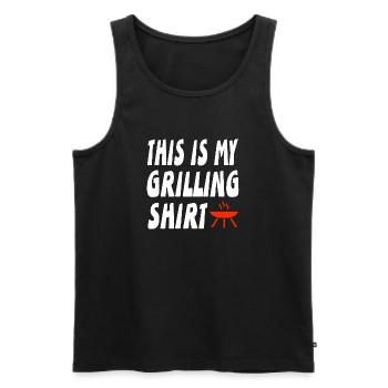 Grillen - Männer Premium Bio Tank Top - Schwarz - Vorne - Michal (187cm)