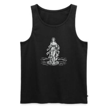 Venus-Göttin mit Schädel auf See - Männer Premium Bio Tank Top - Schwarz - Vorne - Michal (187cm)