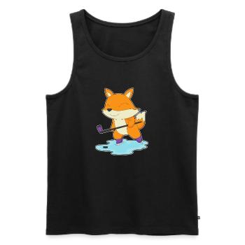 Fuchs Eishockey Eishockeyschläger - Männer Premium Bio Tank Top - Schwarz - Vorne - Michal (187cm)