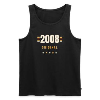2008 Original Jahrgang Retro 18. Geburtstag Gesche - Männer Premium Bio Tank Top - Schwarz - Vorne - Michal (187cm)